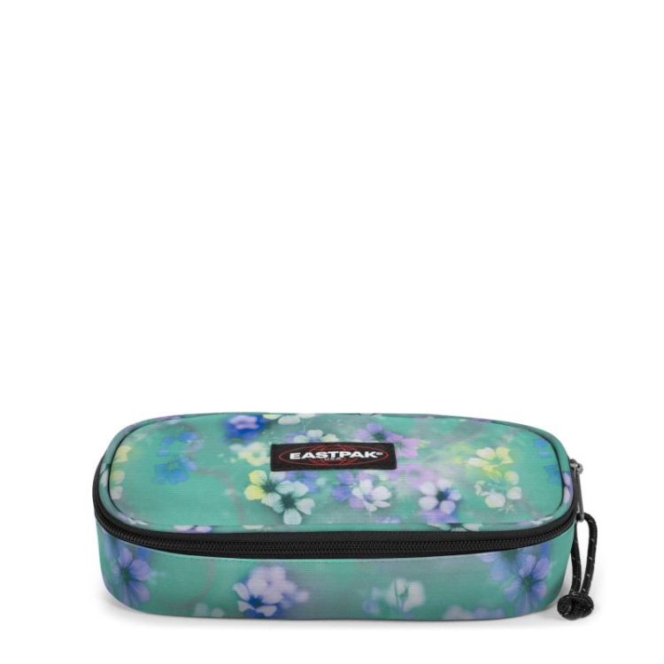 Oval single flora fade aqua