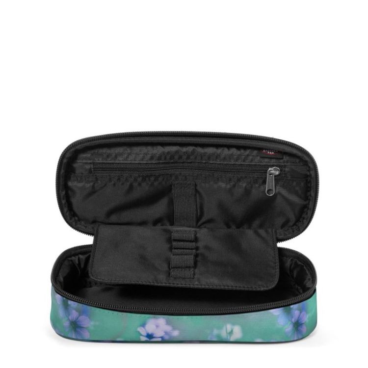 Oval single flora fade aqua