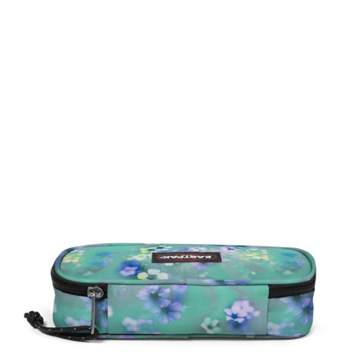Oval single flora fade aqua