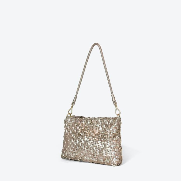 Selma canope uni tressé metallic